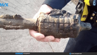 رجل يعثر على قنبلة من الحرب العالمية أثناء الصيد رجل يعثر على قنبلة من الحرب العالمية أثناء الصيد