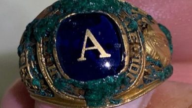 بعد نصف قرن.. العثور على خاتم فقد على الشاطئ الخاتم الذي عثر عليه بعد نصف قرن
