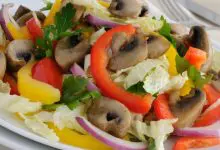 سلطة الملفوف بالفطر والفلفل الملون للرجيم سلطة الملفوف بالفطر والفلفل الملون للرجيم