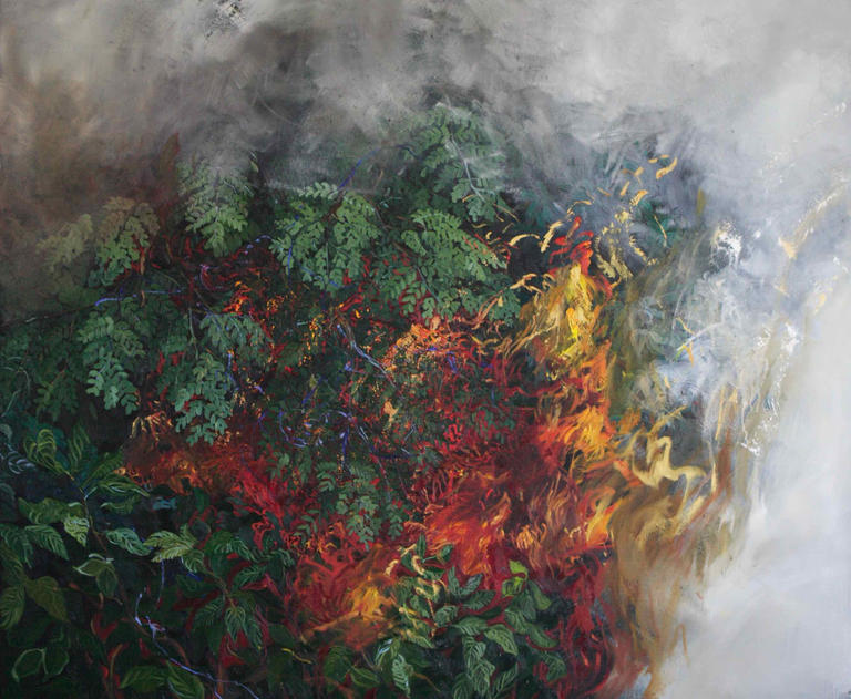 رسامة بريطانية تحمي الغابات من تغيرات المناخ بالريشة والألوان