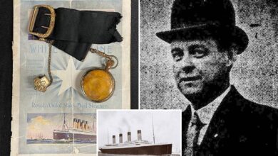 ساعة جيب ذهبية تعود للتايتانيك بمبلغ كبير في مزاد علني ساعة جيب ذهبية تعود للتايتانيك بمبلغ كبير في مزاد علني